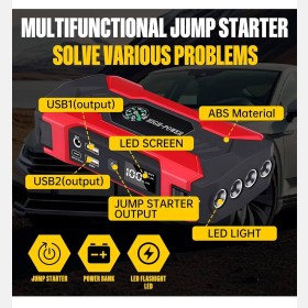 : جهاز تشغيل السيارة المتعدد الوظائف (Jump Starter) وبنك الطاقة