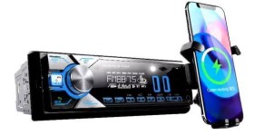 مسجل و راديو رقمي مع مشغل صوتي MP3 بتصميم عصري.