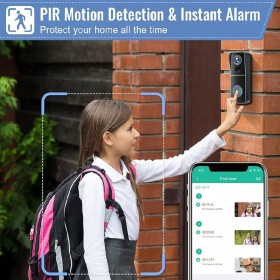 جرس باب ذكي مع شاشة عرض داخلية