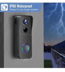 جرس باب ذكي مع شاشة عرض داخلية